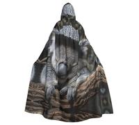 YIJIAYUN Cape à capuche imprimée koala endormi pour adulte pour Halloween, carnaval, cosplay, fête de Noël, événements à thème