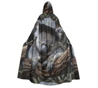 YIJIAYUN Cape à capuche imprimée koala endormi pour adulte pour Halloween, carnaval, cosplay, fête de Noël, événements à thème