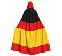 YIJIAYUN Cape à capuche pour adulte avec imprimé drapeau allemand pour Halloween, carnaval, cosplay, fête de Noël, événements à thème