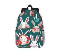 YIJIAYUN Sac à dos léger en sergé imperméable avec imprimé lapins pour ordinateur portable 15"