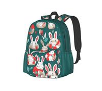 YIJIAYUN Sac à dos léger et spacieux, imprimé lapins, durable, sangles réglables pour l'école ou les voyages