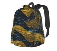 YIJIAYUN Sac à dos spacieux et léger avec imprimé écailles de dragon et sangles réglables pour l'école ou les voyages