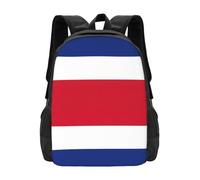 YIJIAYUN Sac à dos tendance et léger imprimé drapeau du Costa Rica grande capacité pour aller à l'école tourisme 41,9 cm