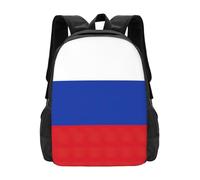 YIJIAYUN Sac à dos tendance et léger imprimé drapeau russe grande capacité pour aller à l'école tourisme 41,9 cm