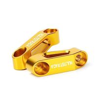 YIJIEBAO 2 pièces universel moto rétroviseurs Extension Riser étendre adaptateur support adapté for Ducati Fit for Multistrada 950 950s 1200 1260s V4s Extension de montage(Gold)