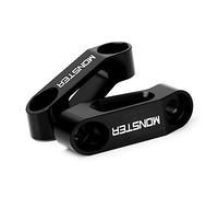 YIJIEBAO Ajustement for DUCATI Monster 797 821 1200 1200R 937 MONSTER 696 796 1100 1200S 1260S rétroviseurs Extension Riser adaptateur d'extension Extension de montage(Black-Monster)