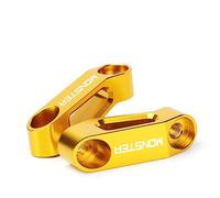 YIJIEBAO Ajustement for DUCATI Monster 797 821 1200 1200R 937 MONSTER 696 796 1100 1200S 1260S rétroviseurs Extension Riser adaptateur d'extension Extension de montage(Gold-Monster)