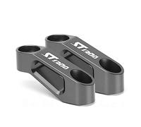 YIJIEBAO Ajustement for NC 750 X NC700 NC700X NC750S CB650F CTX700 NC750X Ombre 600 1100 ST 1300 Rétroviseur Extension Riser Extension de montage(Grey ST1300)
