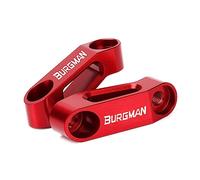 YIJIEBAO Ajustement for Suzuki Burgman AN125 AN200 AN400 AN650 Bandit 400 600 650 1200 1250 1250S Bandit650 Rétroviseur Support D'extension Riser Extension de montage(Red Burgman)