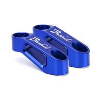 YIJIEBAO Ajustement for Suzuki Burgman AN125 AN200 AN400 AN650 Bandit 400 600 650 1200 1250 1250S Bandit650 Rétroviseur Support D'extension Riser Extension de montage(Blue Bandit)