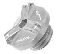 YIJIEBAO Ajustement for VTR1000F Firestorm 1997-2006 1998 1999 2000 2001 2002 moto M20 * 2.5 CNC moteur filtre à huile tasse bouchon couvercle vis Accessoires(Sliver)