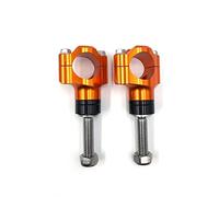 YIJIEBAO Collier de Serrage for Guidon de Moto, en Alliage d'aluminium CNC, 1 1/8 28 mm, Compatible avec Suzuki, Yamaha, BMW, KTM, FC, CRF, rehausseur de Guidon Guidon de Moto Montant(Orange M12)