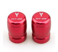 YIJIEBAO Logo MT-25 Plus récent Moto CNC Roue Pneu Valve Air Port Tige Capuchons Accessoires de Couverture adaptés for Yamaha MT25 MT 25 Toutes Les années 2020 2021(Red)