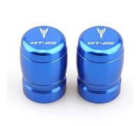 YIJIEBAO Logo MT-25 Plus récent Moto CNC Roue Pneu Valve Air Port Tige Capuchons Accessoires de Couverture adaptés for Yamaha MT25 MT 25 Toutes Les années 2020 2021(Blue)
