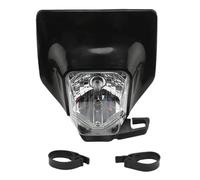 YIJIEBAO Phare de moto H4 adapté for Husqvarna FC TC FE TE FX TX 2016 2017 Enduro Dirt Bike, protège-mains blancs Abat-jour pour indicateur de moto (Size : Black Headlight)