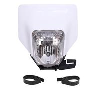 YIJIEBAO Phare de moto H4 adapté for Husqvarna FC TC FE TE FX TX 2016 2017 Enduro Dirt Bike, protège-mains blancs Abat-jour pour indicateur de moto (Size : White Headlight)