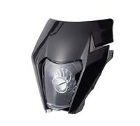 YIJIEBAO Phare LED de moto adapté for KTM EXC XC SX 125 250 300 350 450, plaque de phare à mèche ronde, accessoires de vélo Dit Supermotor Enduro Abat-jour pour indicateur de moto (Size : Black)