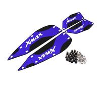 YIJIEBAO Xmax - repose-pieds avant et arrière for moto, marchepieds adaptés à YAMAHA XMAX 125 250 300 2017-2021 XMAX 400 2018-2023 Marchepied antidérapant(Blue)