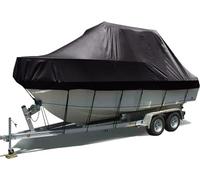 YIJIEHH Big Ant Housse De Bateau Imperméable,Housse De Bateau Convient,Toile Polyester 600D De Qualité Marine, Remorquable Compatible avec V-Hull, Tri-Hull, Runabout Boat Cover Bass Boat-17x19FT