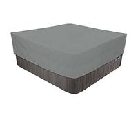 YIJIEHH Housse De Protection Spas,Bache Spa Tissu Oxford 600D Robuste avec Boucles Et Cordon De Serrage, Imperméable,Couverture De Spa Imperméable Protection-Gray Gris||239x239x50cm