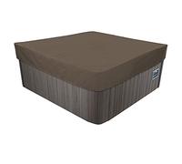 YIJIEHH Housse De Protection Spas,Bache Spa Tissu Oxford 600D Robuste avec Boucles Et Cordon De Serrage, Imperméable,Couverture De Spa Imperméable Protection-Coffee Café||244x244x30cm