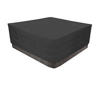 YIJIEHH Housse De Protection Spas,Bache Spa Tissu Oxford 600D Robuste avec Boucles Et Cordon De Serrage, Imperméable,Couverture De Spa Imperméable Protection-Black Noir||244x244x90cm