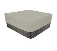 YIJIEHH Housse De Protection Spas,Bache Spa Tissu Oxford 600D Robuste avec Boucles Et Cordon De Serrage, Imperméable,Couverture De Spa Imperméable Protection-Beige||239x239x50cm