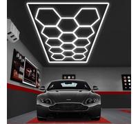 YIJIEHH Plafonnier LED Nid D'abeilles, Éclairage De Garage LED Hexagonal Design, pour Atelier, Garage Automobile, Station De Nettoyage, Bureau, Atelier Polissage Auto-C