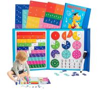 YiJiuBa Matériau Montessori pour calcul de rupture, mathématiques magnétiques, ressources mathématiques, démonstrateur de disques de rupture, démonstrateurs magnétiques pour enfants