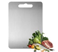 Yijunstore plaque de découpe en acier inoxydable double face alimentaire titane pur plaque de découpe nouilles plaque de découpe plaque de cuisson plaque de cuisine29x20 cm