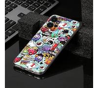 YiKaDa - Coque Compatible avec Redmi Note 12 4G & [2 Pièces] Protection d'écran en Verre Trempé, [Ultra Mince] Housse Souple TPU Silicone - Monstre Rougeoyant