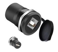 YiKaiEn Adaptateur de montage sur panneau USB B vers A - Connecteur femelle USB 2.0 sans soudure, filetage fixe USB type B vers A, conversion pour imprimantes et scanners
