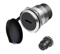 YiKaiEn Adaptateur de montage sur panneau USB-C 3.1 - Support fixe fileté, connecteur femelle vers femelle de type C, 10 Gbit/s, avec joint anti-desserrage et couvercle anti-poussière pour tableaux de