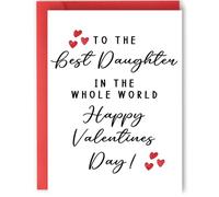 YiKaLus Carte de Saint-Valentin pour la meilleure fille, cadeau de la part de papa et maman, idée cadeau unique pour la Saint-Valentin