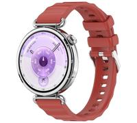Yikamosi 18MM libération Rapide Silicone Souple Fermoir en acier inoxydable Remplacement Bracelet pour Femmes et Hommes Compatible avec HuaWei Watch GT6 41MM/GT5 Pro 42MM,Rouge