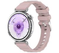 Yikamosi 18MM libération Rapide Silicone Souple Fermoir en acier inoxydable Remplacement Bracelet pour Femmes et Hommes Compatible avec HuaWei Watch GT6 41MM/GT5 Pro 42MM,Rose