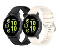 Yikamosi 20MM libération Rapide Silicone Souple Fermoir en Acier Inoxydable Remplacement Bracelet pour Femmes et Hommes Compatible avec Garmin Approach S50/Approach S40,Noir+Kaki