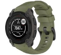 Yikamosi 20MM libération Rapide Silicone Souple Fermoir en acier inoxydable Remplacement Bracelet pour Femmes et Hommes Compatible avec Garmin Instinct E 40MM,Vert Armée