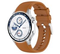 Yikamosi 22MM libération Rapide Silicone Souple Fermoir en acier inoxydable Remplacement Bracelet pour Femmes et Hommes Compatible avec Oneplus Watch 3,Marron