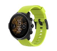Yikamosi 24MM libération Rapide Silicone Souple Fermoir en acier inoxydable Remplacement Bracelet pour Femmes et Hommes Compatible avec Suunto 7/Suunto 9/9 Baro,Vert