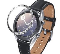 Yikamosi Acier Inoxydable Anneau de Lunette Compatible avec Samsung Galaxy Watch 3 41MM, Bezel Ring Adhesive Cover Protecteur Anti-Rayures et Collision for Galaxy Watch Accessory