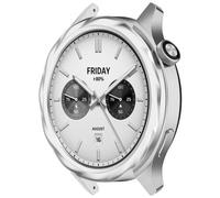 Yikamosi Acier inoxydable Anneau de lunette Compatible avec Xiaomi Watch S4/Watch S3,Bezel Ring Adhesive Cover Protecteur anti-rayures et collision for Mi Watch S4 Accessory,Fils Argent