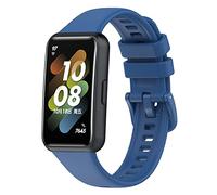 Yikamosi Bracelets Compatible avec Huawei Band 7,libération Rapide Silicone Souple Fermoir en Acier Inoxydable Remplacement Bracelet pour Huawei Band 7,Bleu