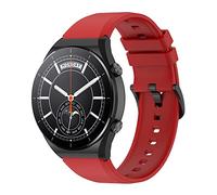 Yikamosi Bracelets Compatible avec Xiaomi Watch S1 Active,22MM libération Rapide Silicone Souple Fermoir en acier inoxydable Remplacement Bracelet pour Xiaomi Watch S1 Active,Rouge