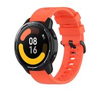 Yikamosi Bracelets Compatible avec Xiaomi Watch S1 Active,22MM libération Rapide Silicone Souple Fermoir en acier inoxydable Remplacement Bracelet pour Xiaomi Watch S1 Active/Watch Color,Rouge-orange