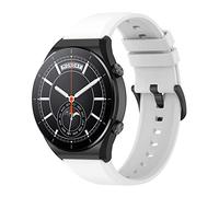 Yikamosi Bracelets Compatible avec Xiaomi Watch S1 Active,22MM libération Rapide Silicone Souple Fermoir en acier inoxydable Remplacement Bracelet pour Xiaomi Watch S1 Active,Blanc