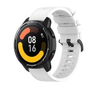 Yikamosi Bracelets Compatible avec Xiaomi Watch S1 Active,22MM libération Rapide Silicone Souple Fermoir en acier inoxydable Remplacement Bracelet pour Xiaomi Watch S1 Active/Watch Color,Blanche