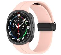 Yikamosi Bracelets pour Femmes et Hommes,Silicone Souple Boucle Magnétique Remplacement Bracelet pour Compatible avec Samsung Galaxy Watch 8 (40MM/44MM)/Galaxy Watch 8 Classic,Rose