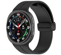 Yikamosi Bracelets pour Femmes et Hommes,Silicone Souple Boucle Magnétique Remplacement Bracelet pour Compatible avec Samsung Galaxy Watch 8 (40MM/44MM)/Galaxy Watch 8 Classic,Noir