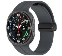 Yikamosi Bracelets pour Femmes et Hommes,Silicone Souple Boucle Magnétique Remplacement Bracelet pour Compatible avec Samsung Galaxy Watch 8 (40MM/44MM)/Galaxy Watch 8 Classic,Gris